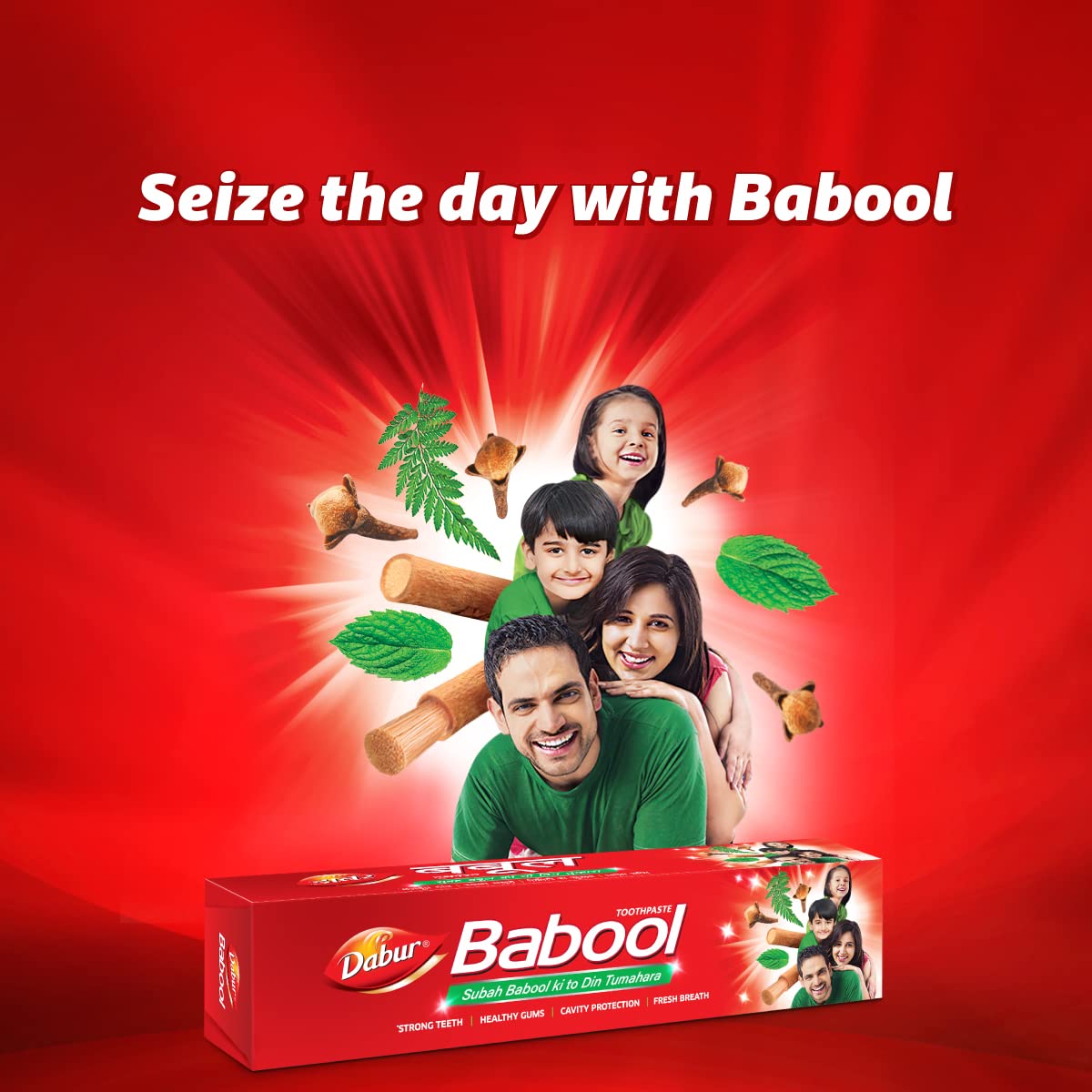Dabur Babool Ayurvedic Toothpaste -700g (350g x 2, Pack of 2) | For Strong Teeth & Healthy Gums | Helps in Cavity Protection, Fresh Breathe | All Round Protection