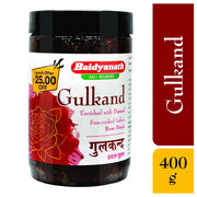 Baidyanath Asli Ayurved Gulkand 400 Gummy Enriched with Prawal Sun-cooked Indian (Rose Petal Jam) (Pack of 1)