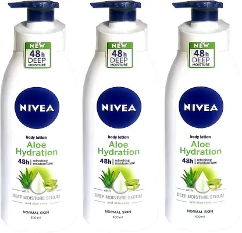 Nivea Aloe Hydration Body Lotion 48h 3 nos of 400ml (1200 ml)
