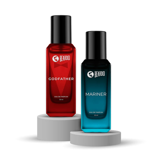 Beardo The Everyday Combo- GodFather & Mariner Perfume for Men (20ml x 2) | Long Lasting Fragrance | Long Lasting Perfume for Men | Gift for Men | Gift for Friend