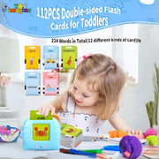 Toy Imagine Talking Flash Cards Toy for Kids | 224-Word Learning Device for Toddlers | Montessori Learning Toys for Boys & Girls Ages 2-6 | Preschool Game & Birthday Present,Language Skills