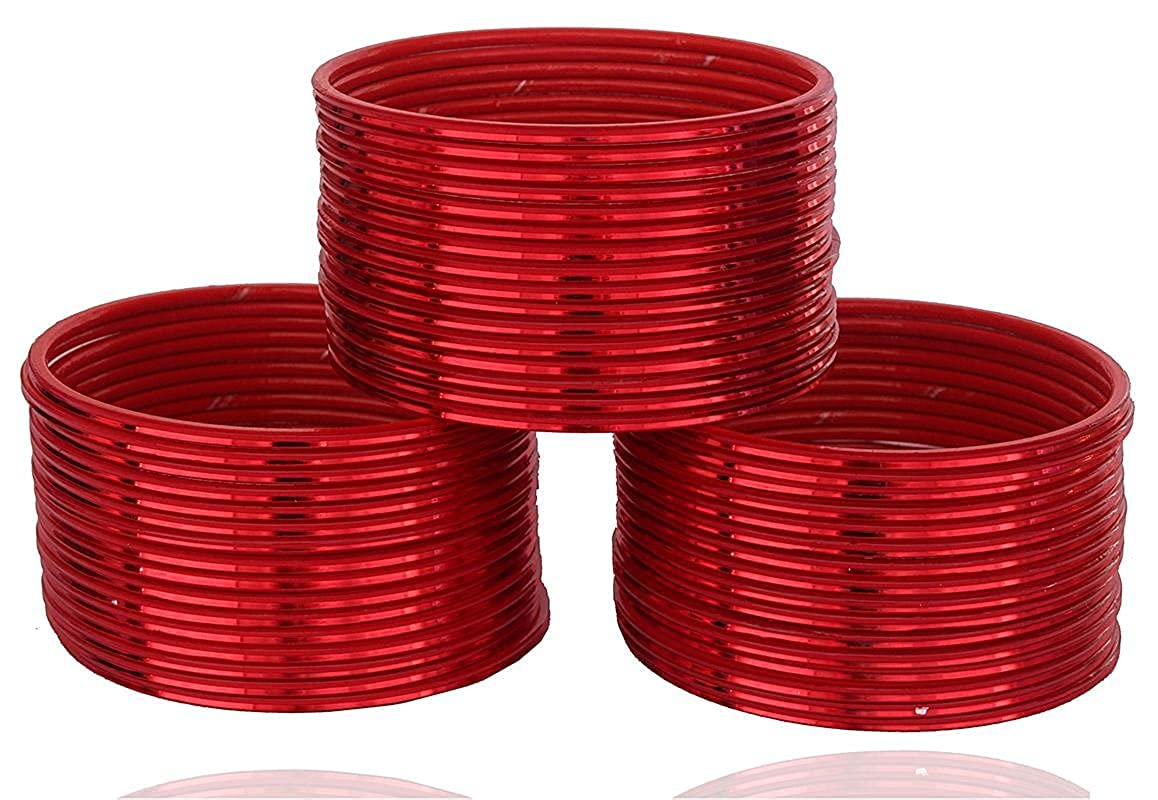 NMII Plain Metal Bangles Set For Women and Girls with Glossy Finished Design