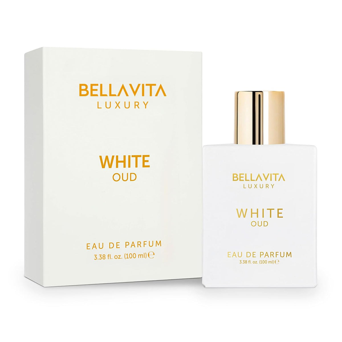 Bella Vita Luxury Unisex White Oud Eau De Parfum Liquid Perfume & With Orange, Fressia & Tobacco|Woody Long Lasting Edp Fragrance Citrus Scent, 100 Ml (Pack Of 2), 200 Millilitres