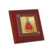 DIVINITI Khatu Shyam Ji 24K Gold Plated MDF Photo Frame|Premium Religious Table Top Frame for Home, Office & Prayer Room|Luxury Spiritual Gift Item for Housewarming, Festive Gifting|10 x 10 CM