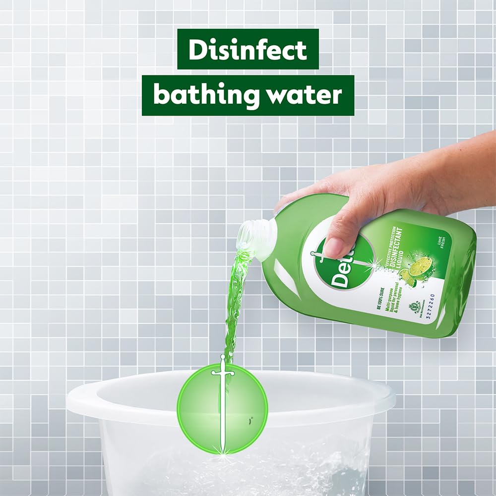Dettol Liquid Disinfectant for Floor Cleaner, Surface Disinfection, Personal Hygiene (Lime Fresh, 550ml) (Pack of 2)