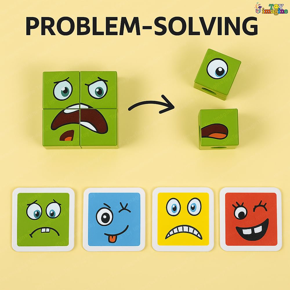 Toy Imagine Emoji Face Cube Puzzle Game for Kids
