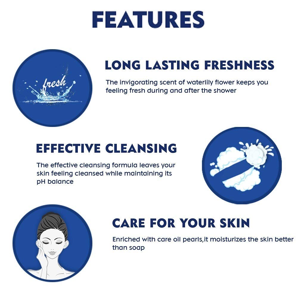 NIVEA Body Lotion, Extra Whitening Cell Repair SPF 15, For All Skin Types, 400ml And NIVEA Shower Gel, Water Lily & Oil Body Wash, Women, 250ml