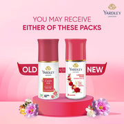 Yardley London London Rose Underarm Deodorant Roll On | With Licorirce Extract & Floral Extracts | Smooth & Eventoned Underarms | 72 H Long Lasting Floral Scent| 0% Alcohol & Dermat Approved | For Women | 50ml