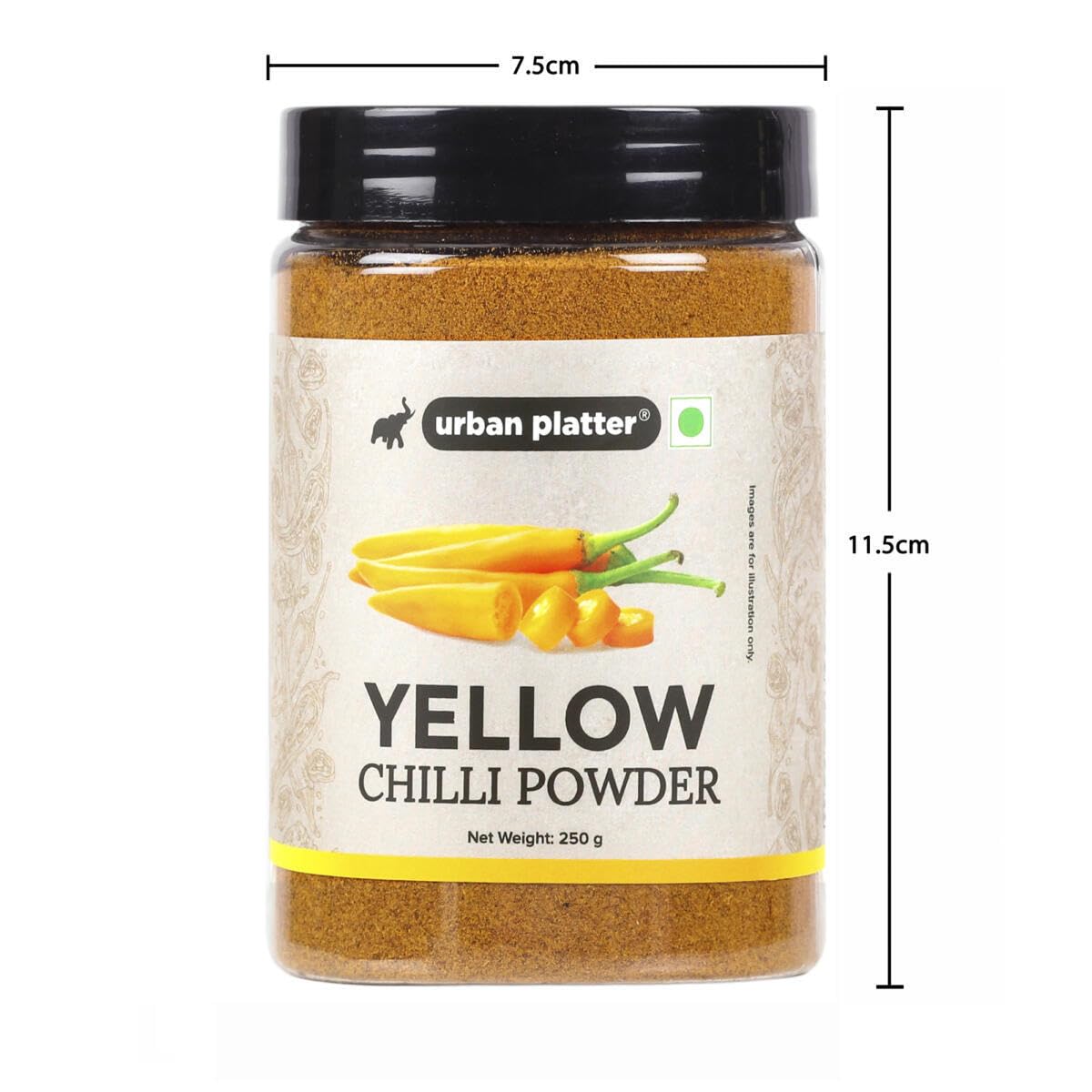 Urban Platter Yellow Chilli Powder, 250g (Mildly hot | Great for Chaats, Curries and Pickles)