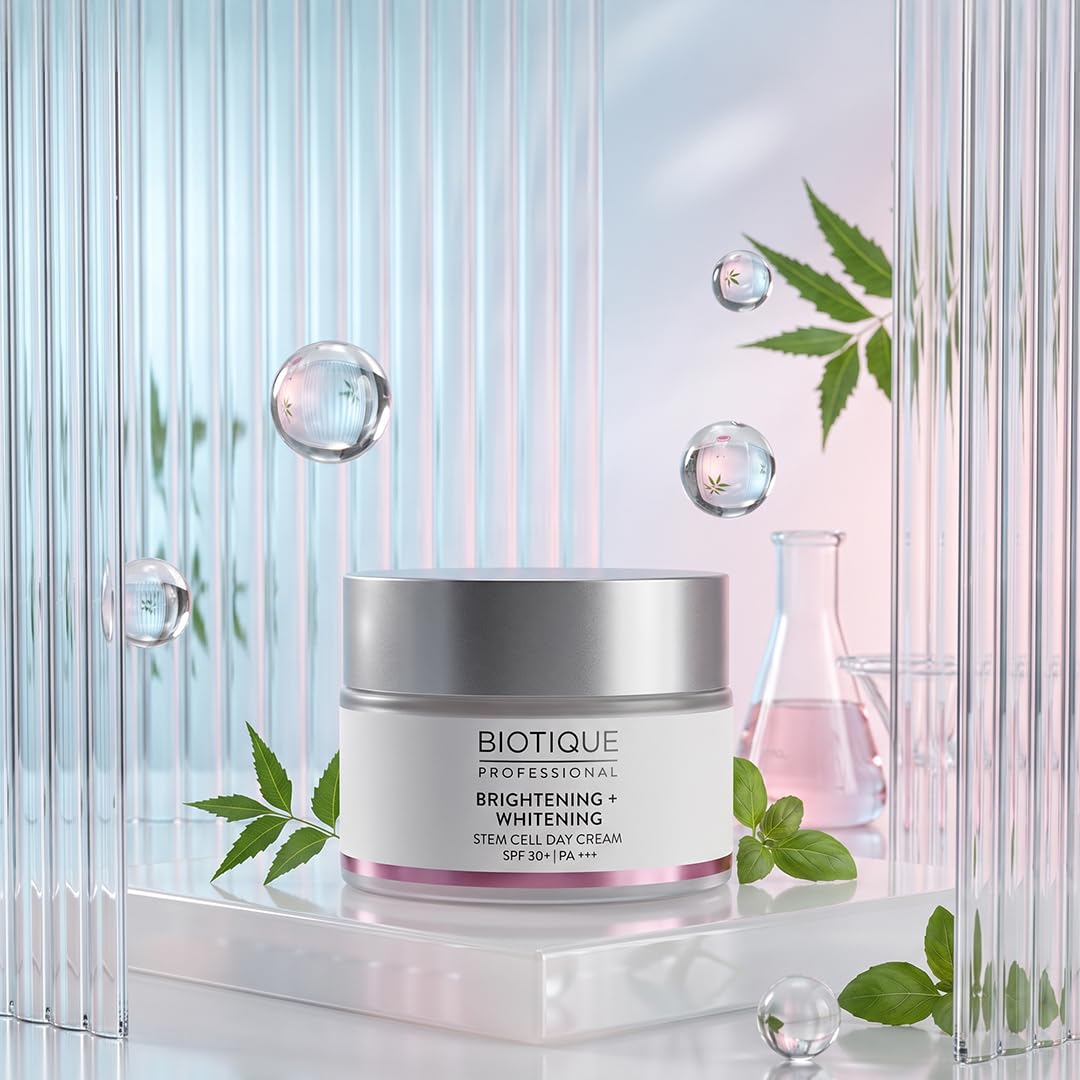 Biotique Professional Brightening + Whitening Stem Cell Day Cream SPF 30+ 50gm