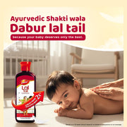 Dabur Lal Tail : Ayurvedic Baby Oil|Clinically Tested 2x Faster Physical Growth for Stronger Bones and Muscles- 200 ml