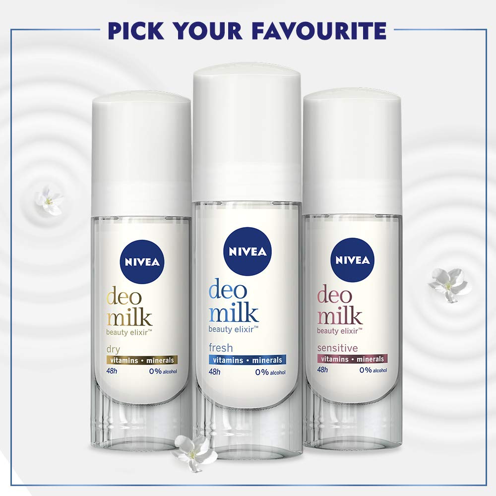 Nivea Deodorant, Deo Milk Fresh Roll On For Women, 40ml