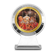 DIVINITI 24K Gold Plated Religious Car Dashboard Frame | Premium God Idol Frame for Car, Home Mandir & Office Table | Spiritual Gift, Decorative Showpiece | Mata Ka Darbar