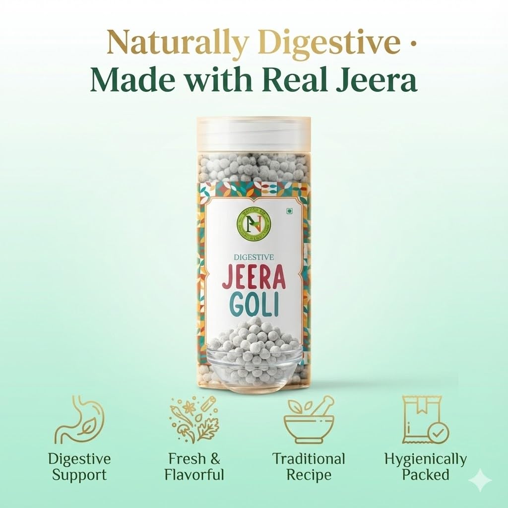 NatureVit Jeera Goli 200g | Digestive Cumin Candy | Traditional Mouth Freshener | 100% Natural Ingredients