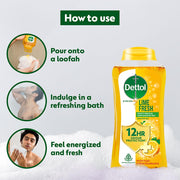 Dettol Lime Fresh Body Wash and Shower Gel for Women and Men, 250ml (Pack of 2) | Soap-Free Bodywash | 12hr Odour Protection