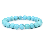Astrodidi Natural Certified Firoza Turquoise Stone Bracelet for Throat Chakra, Communication, Good Luck, Manifestation, Money, Success, Positive Energy | Reiki Feng-Shui Healing Crystal Gemstone for Men and Women