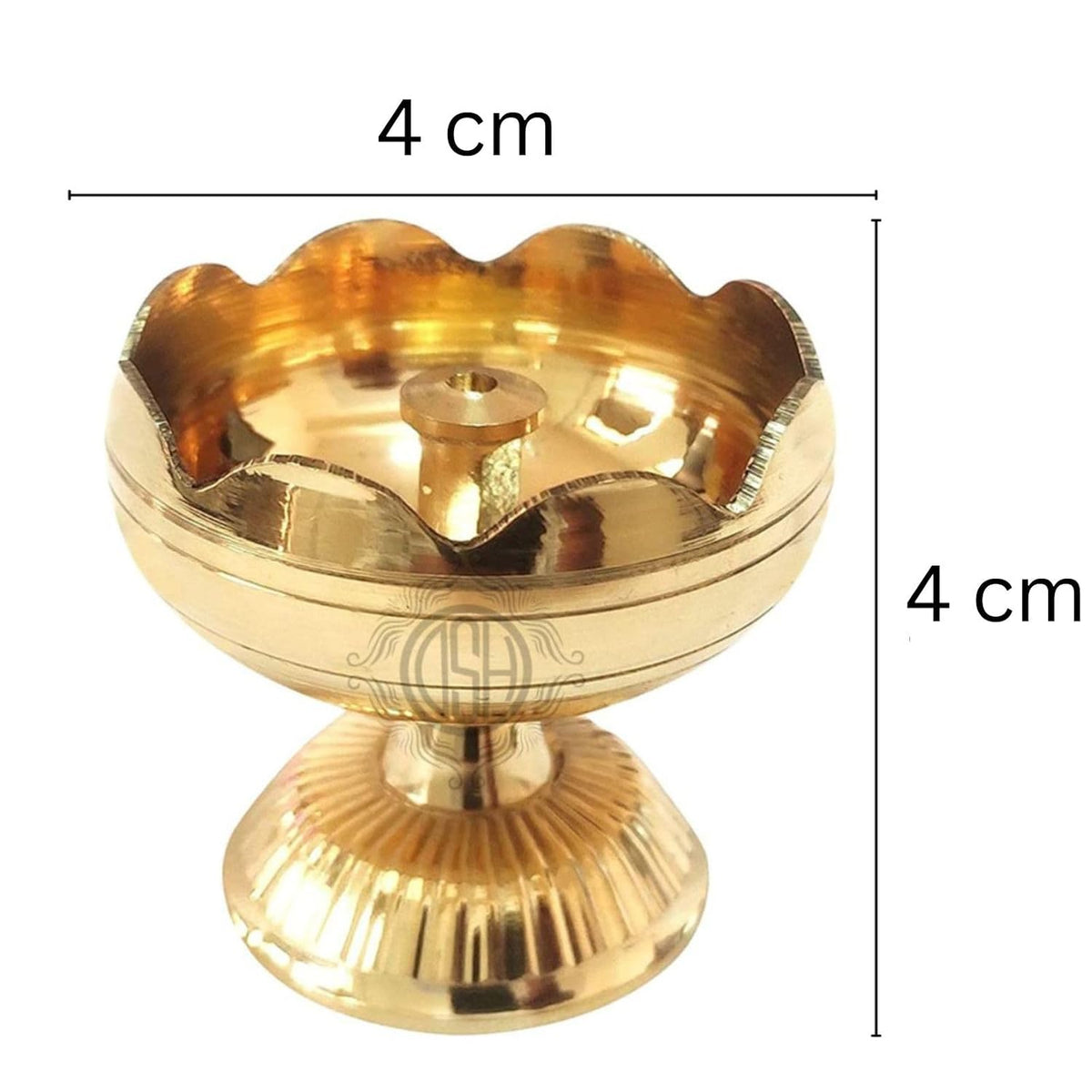 DSH Brass Diya Pure Brass Traditional Oil Puja Lamp for Temple, Mandir, Festival Decoration, Home Decor & Diwali Gift (Flower Bloom, Set of 12)