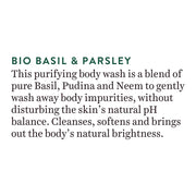 Biotique Basil & Parsley Revitalizing Body Wash | Soften Skin | Provides Natural Brightness | Deeply Cleanses | 100% Botanical Extracts | Suitable for All Skin Types | 200ml