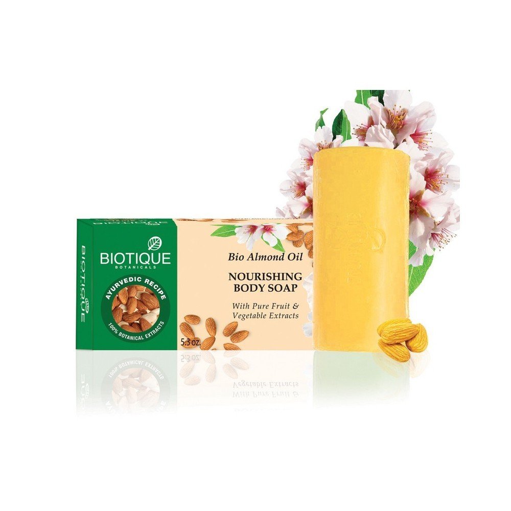 Biotique Bio Almond Oil Nourishing Body Soap, 150g (Pack of 3)