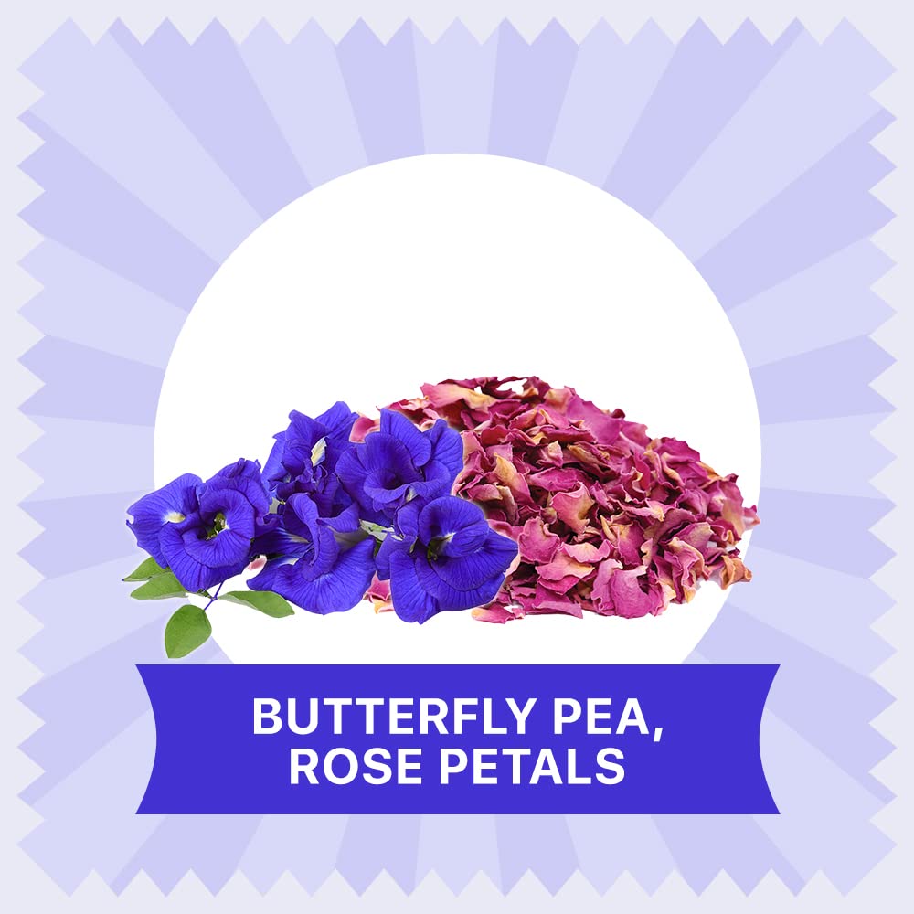 BLUE TEA - Combo Pack - Butterfly Pea Flower Tea (30g - 30 Cups) + Rose Tea (25g - 25 Cups) | DETOX TEA | Vitamin-C Rich - Caffeine Free - Natural Ingredients | Flower Based | Herbal Tea | Pet Jar