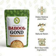 NatureVit Gond for Laddu, 1kg | Babul/Babool Gond Gum | Kikar Gond | Acacia gum | Forest-Sourced | Strength & Immunity Booster | Gond for Ladoo Making