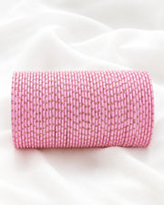 NMII Stylish Metal Base Metal with Polka Dots Glossy Finished Bangle Set For Women and Girls