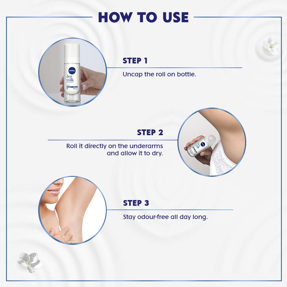 Nivea Deodorant, Deo Milk Fresh Roll On For Women, 40ml