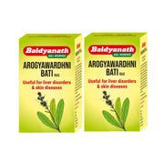 Baidyanath Arogyawardhni Bati 40 tab| Ayurvedic Liver & Skin Tonic | Traditional Herbal Detox & Pitta Balancer | Pack of 2
