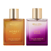 Bella Vita Luxury Honey Oud Unisex Liquid Eau De Parfum Date Woman Eau De Parfum With Pink Pepper Jasmine & Vanillapremium Long Lasting Floral & Fruity Fragrance For Women 100Ml