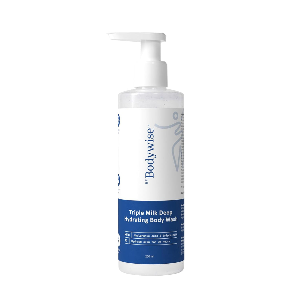 Be Bodywise Triple Milk Deep Moisturizing Body Wash 250ml |For Dry & Dehydrated Skin | With 6% Triple Milk Extracts & 3% Hydrating Boosters | Lasting Hydration & Skin Barrier Support | Paraben & SLS Free