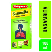 Baidyanath Asli Ayurved Kasamrit Herbal I Ayurvedic Tonic For Cough And Cold I 100ml (Pack of 4)