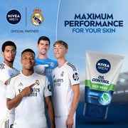 NIVEA MEN Oil Control Face Wash 100 g | With Magnolia Bark Extracts for 12 Hr Oil Control in Summer | 10 X Vitamin C Effect for Radiant Skin | For Oily Skin