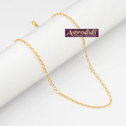 ASTRODIDI Gold Plated Chain | 24 Inch Stylish Light Weighted Golden Brass Neck Chain For Girls Women Men Boys (CHAIN-BALA-11)