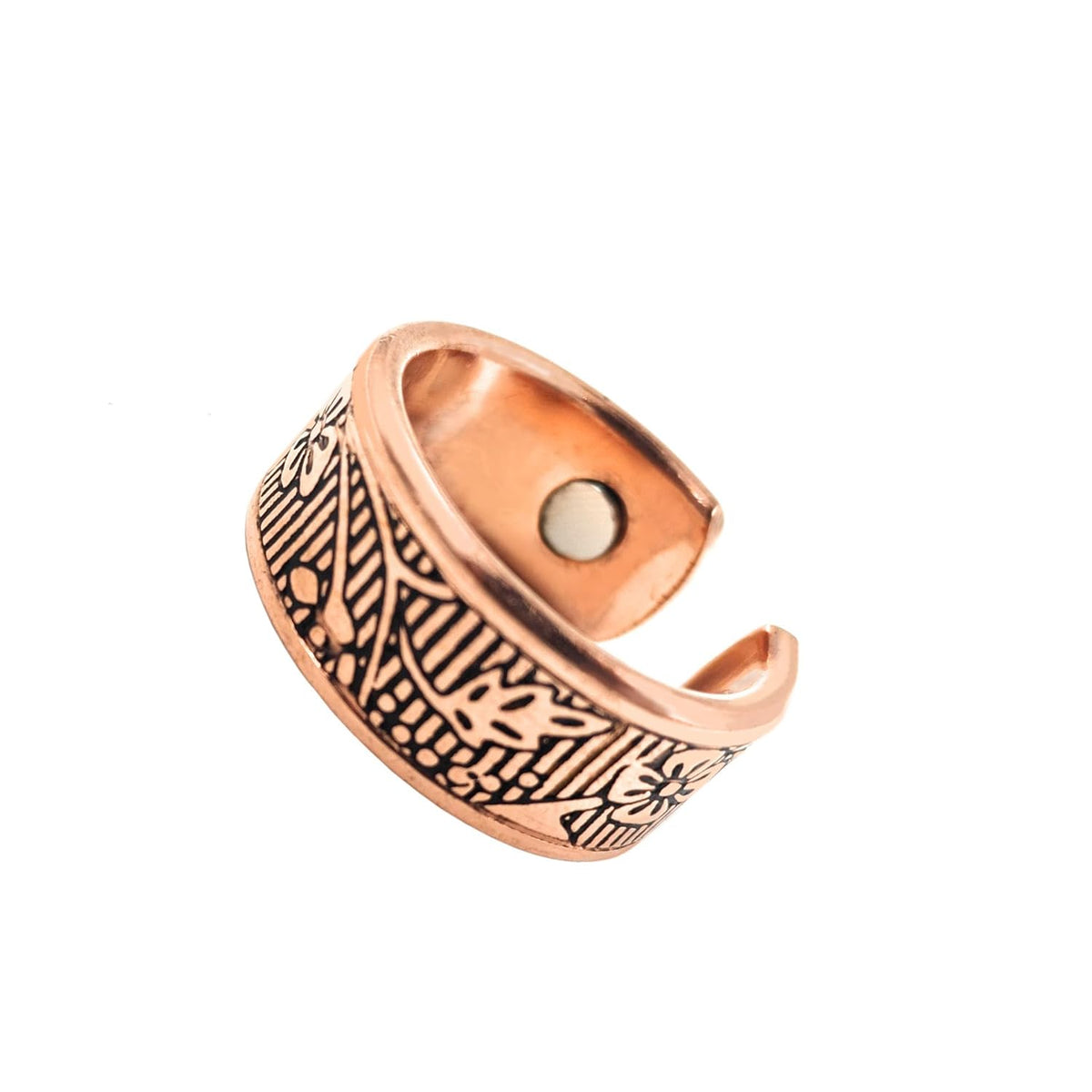 SHINDE EXPORTS copper magnetic ring pure adjustable for men and women 8 mm