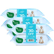 Mother Sparsh 99% Pure Water Baby Wipes, 72x6 pcs with Afterbite Turmeric Balm for Babies 25g