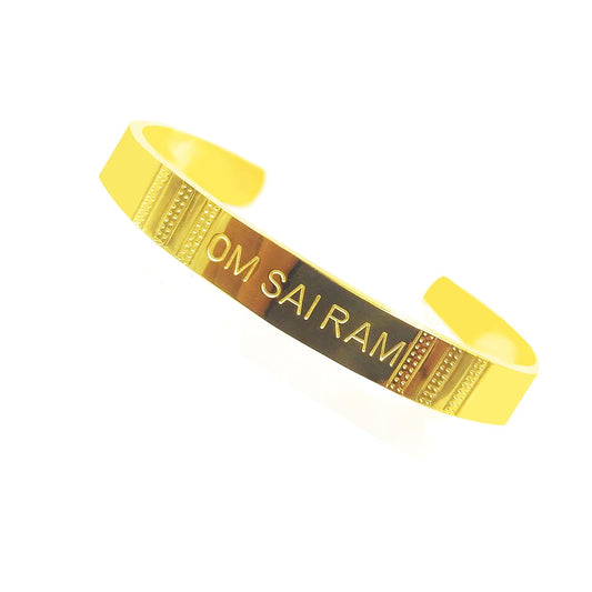 SHINDE EXPORTS brass sai baba bracelet for men and women gold plated kada