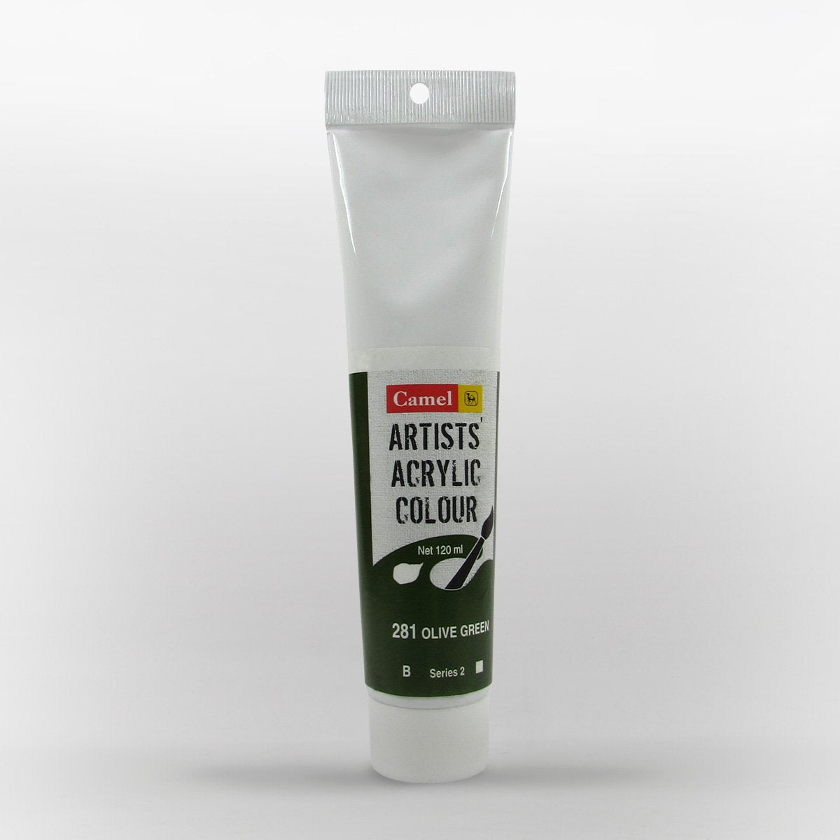 Camel Camlin Kokuyo Artist Acrylic Colour Tubes 120ml Olive Green 281