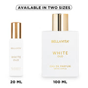 Bella Vita Luxury White Oud | Long Lasting Unisex EDP 20ml | with Orange, Patchouli, Musk | Oud & Fruity Premium Fragrance Perfume for Unisex | Great for Everyday Use
