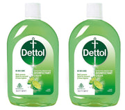 Dettol Liquid Disinfectant for Floor Cleaner, Surface Disinfection, Personal Hygiene (Lime Fresh, 550ml) (Pack of 2)