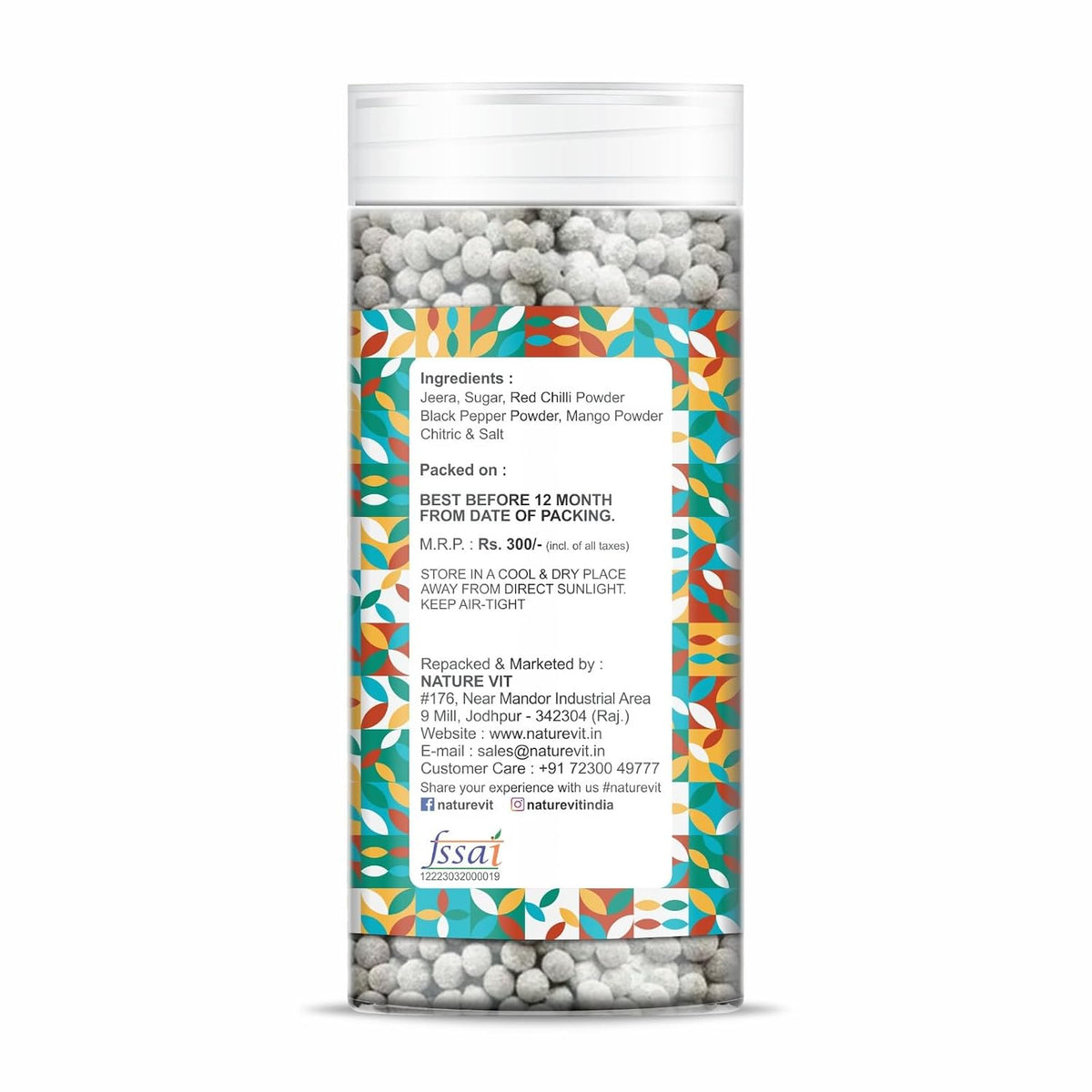 NatureVit Jeera Goli 200g | Digestive Cumin Candy | Traditional Mouth Freshener | 100% Natural Ingredients