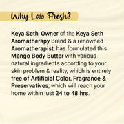 Keya Seth Aromatherapy Lab Fresh Mango Body Butter Enriched with Rose & Geranium Oil for Long Last Moisturization