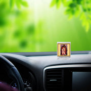 DIVINITI Mehandipur Balaji Photo Frame for Car Dashboard, Car Idol, Table Decor|ACF 3A Acrylic Car Frame with 24K Gold Plated Foil|Religious Frame for Pooja, Prayer and Gift (5.8X4.8 CM)