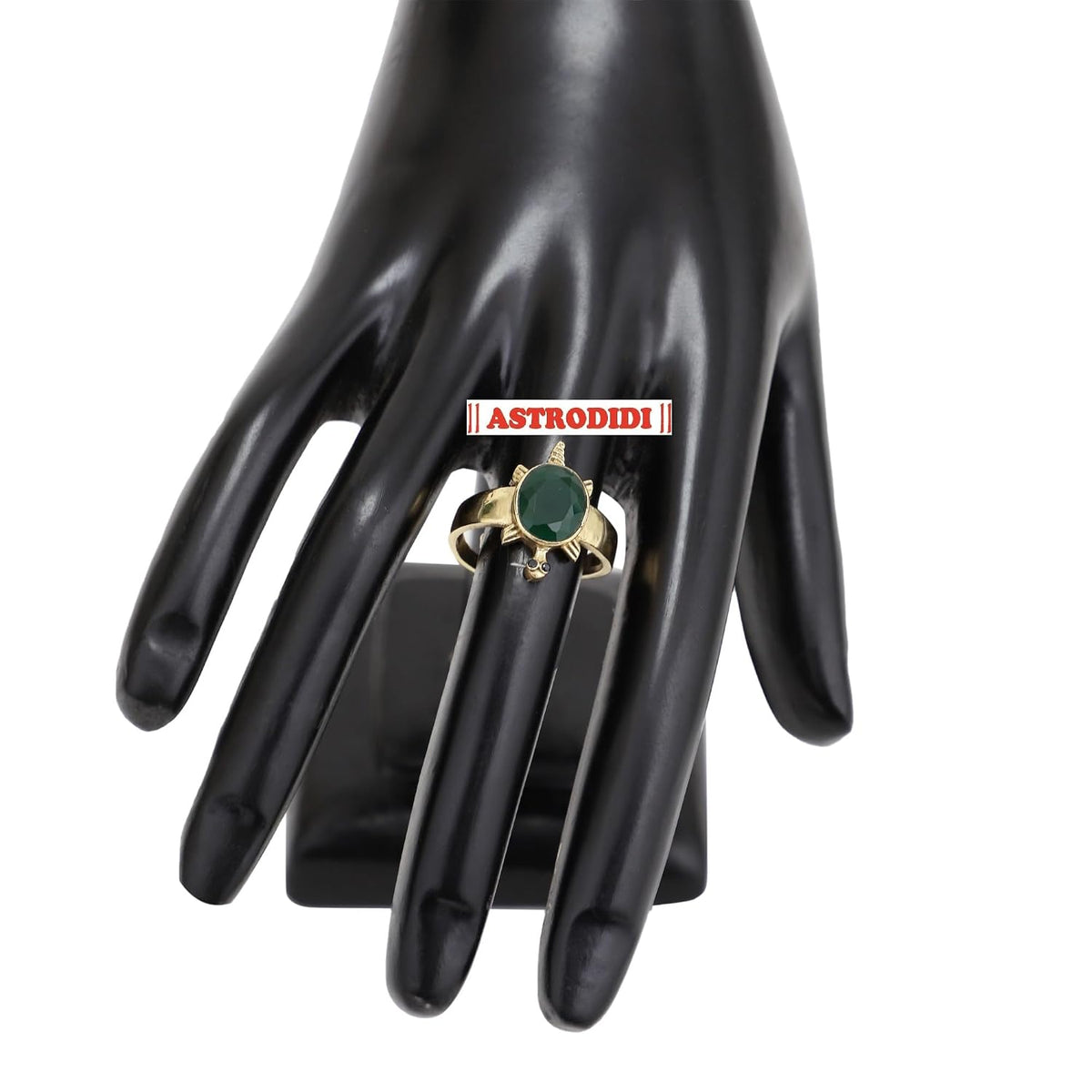 ASTRODIDI Green Zircon Stone Tortoise Ring | Adjustable Brass Kachua Turtle Meru Fashion Ring For Men Women Boys and Girls