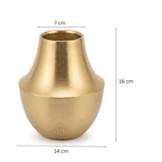DSH Metal Flower Vase Decorative Narrow Neck Vase 6 Inch for Fresh & Artificial Flowers Living Room, Coffee Table & Home Decor Centerpiece