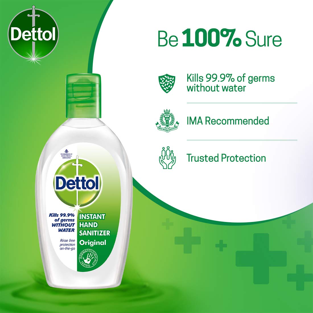 Dettol Instant Hand Sanitizer - 50 ml (Pack of 2)