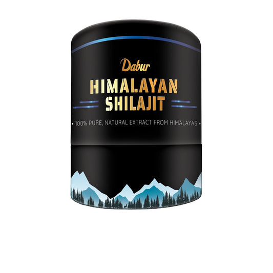 Dabur Himalayan Shilajit/Shilajeet Resin - 10g | 250mg per serving | Boosts Muscle Growth & Stamina | 100% Ayurvedic | Grade A shilajit sourced from the Himalayas up to 19,000 ft
