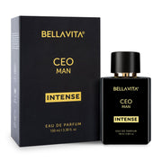 Bella Vita Luxury CEO MAN Intense Eau De Parfum Perfume with Bergamot, Orchid, Patchouli & Vanilla|Premium, Long Lasting Spicy Fragrance for Men 100ML
