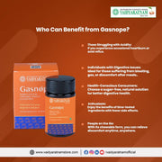 Vaidyaratnam Gasnope Tablet - 60 Nos, Improves Digestion, Relieves from Gas, For Acidity & HeartBurn | Fast & Natural Relief from Acidity | Acidity Relief Tablet | Sugar-Free Chewable Tablets | Supports Acidity and Bloating Relief | Natural Digestive Comfort Tablets