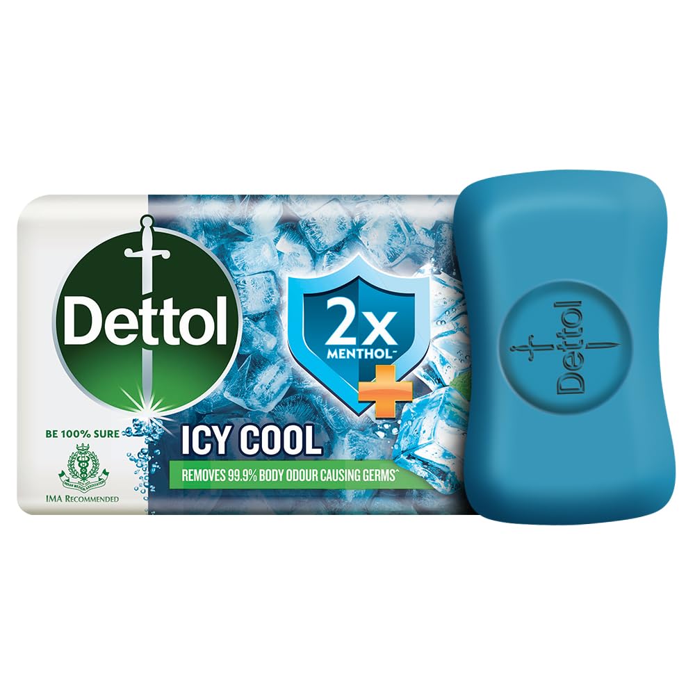 Dettol Intense Cool Bathing Soap Bar with Menthol- 125gm