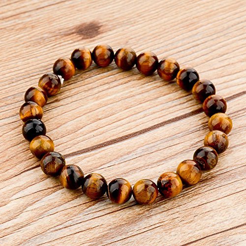 RUDRADIVINE Yellow and Black Natural Stones Healing Bracelet for Men and Women